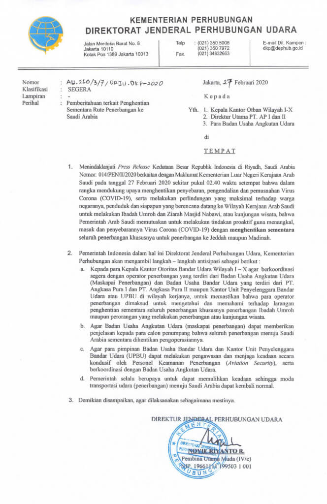 02 27022020 DRJU Surat Pemberitahuan Penghentian Sementara Rute Penerbangan ke Saudi Arabia_page-0001.jpg
